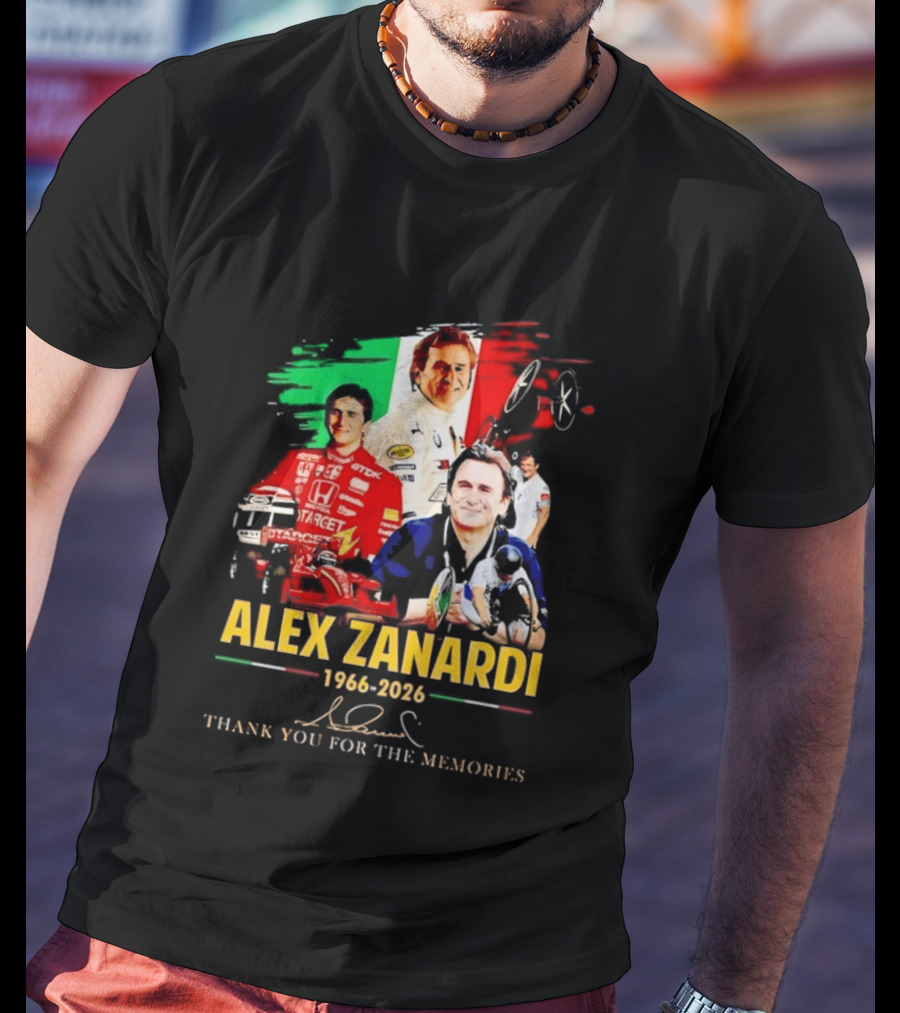 Alex Zanardi 1966 2026 Thank You For The Memories Formula One CART IndyCar T-Shirt
