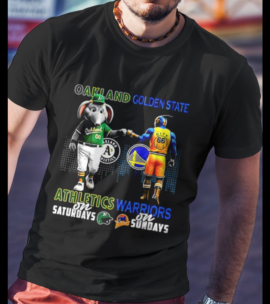 Oakland Athletics Saturdays Fist Bump Golden State Warriors Sundays 2026 T-Shirt