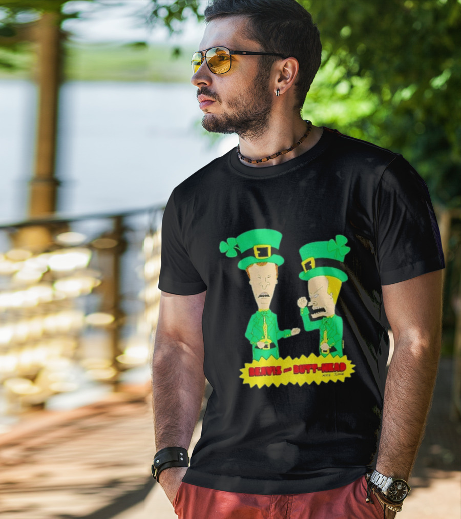 Beavis And Butt Head Leprechaun Costumes Green Bay Packers Mike Judge T-Shirt