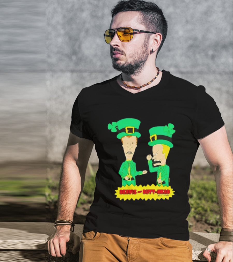 Beavis And Butt Head Leprechaun Costumes Green Bay Packers Mike Judge T-Shirt