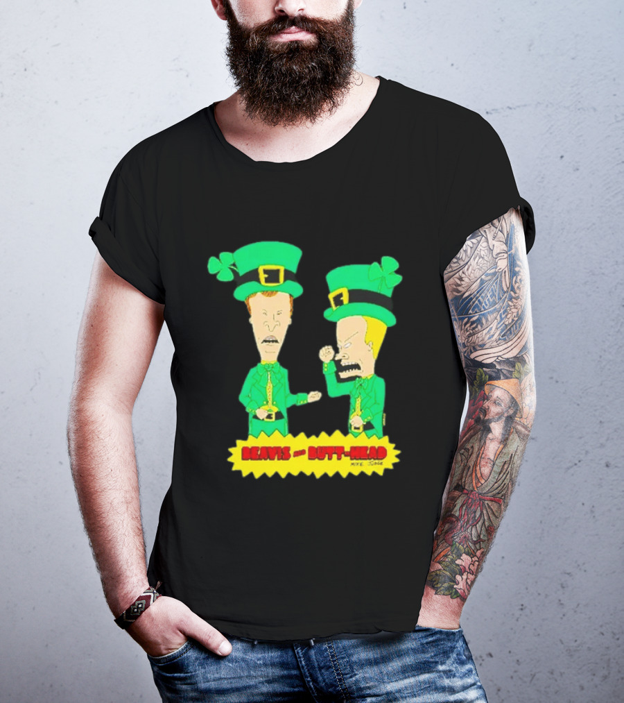 Beavis And Butt Head Leprechaun Costumes Green Bay Packers Mike Judge T-Shirt