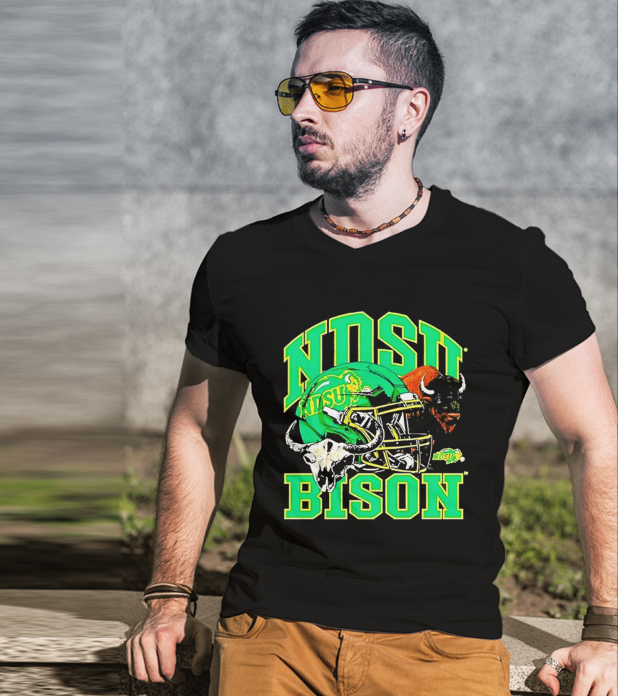 NDSU Bison Helmet Best NCAA Football Team Spirit T-Shirt