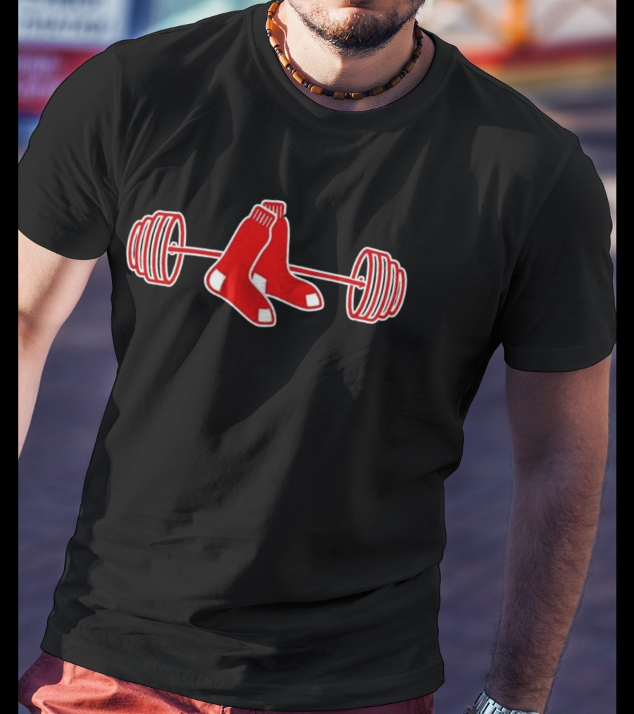 Johanfran Garcia Red Sox Barbell Weightlifting Socks T-Shirt