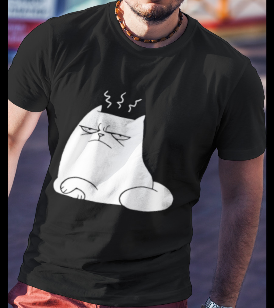 Judgement Cat Grumpy Steaming Expression T-Shirt