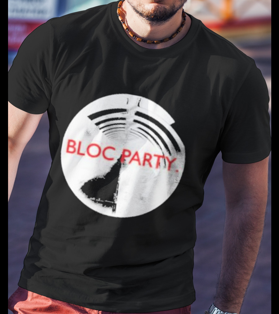 Bloc Party Anatomy Of A Brief Romance Black And White Circle T-Shirt
