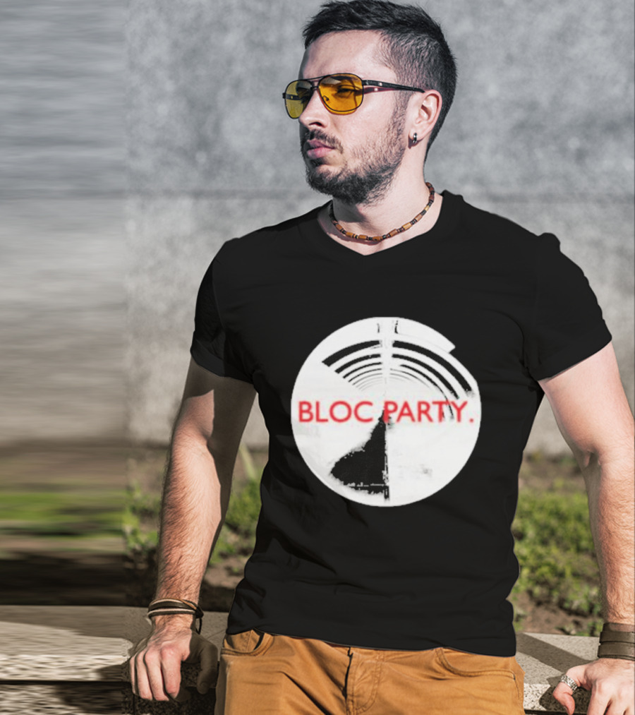 Bloc Party Anatomy Of A Brief Romance Black And White Circle T-Shirt