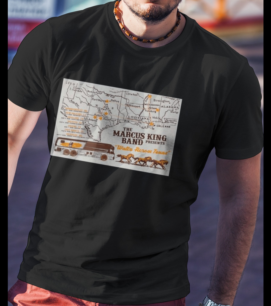 Marcus King Band Presents "Waltz Across Texas" Tour May 8 2026 Billy Bob's Fort Worth Texas T-Shirt