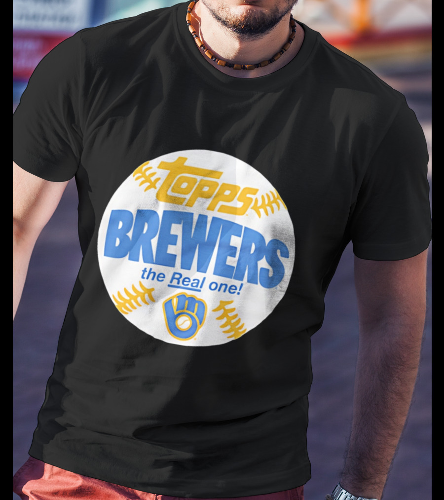 Topps Brewers The Real One Baseball T-Shirt