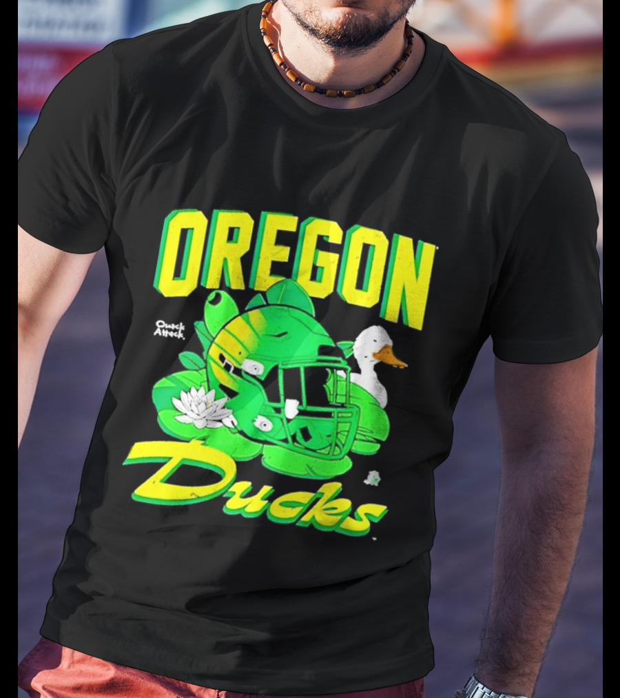 Oregon Ducks Football Helmet And Duck T-Shirt