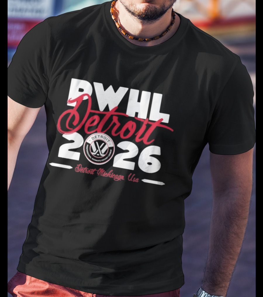 PWHL Detroit 2026 Stadium Essentials Detroit Michigan USA T-Shirt