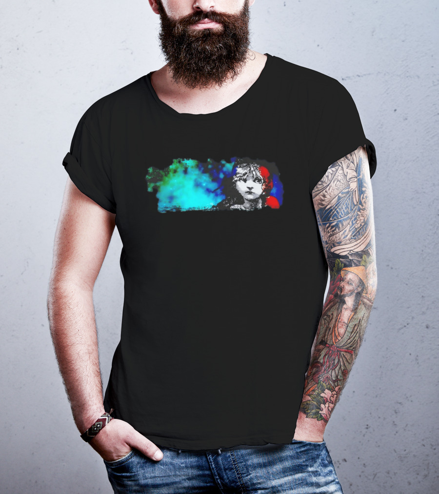 Rare Les Miserables Broadway Cosette Blue Red Watercolor T-Shirt