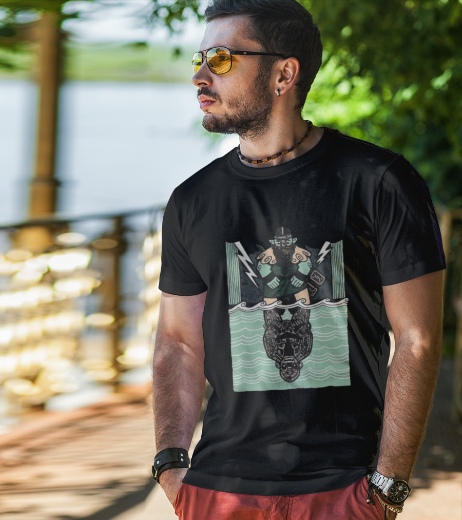 Reflections Of Tolv Norse Viking Thunder God And Mythology Reflection T-Shirt