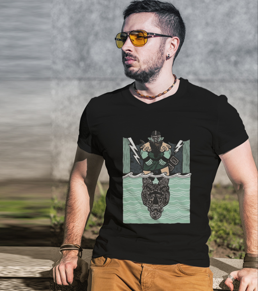 Reflections Of Tolv Norse Viking Thunder God And Mythology Reflection T-Shirt
