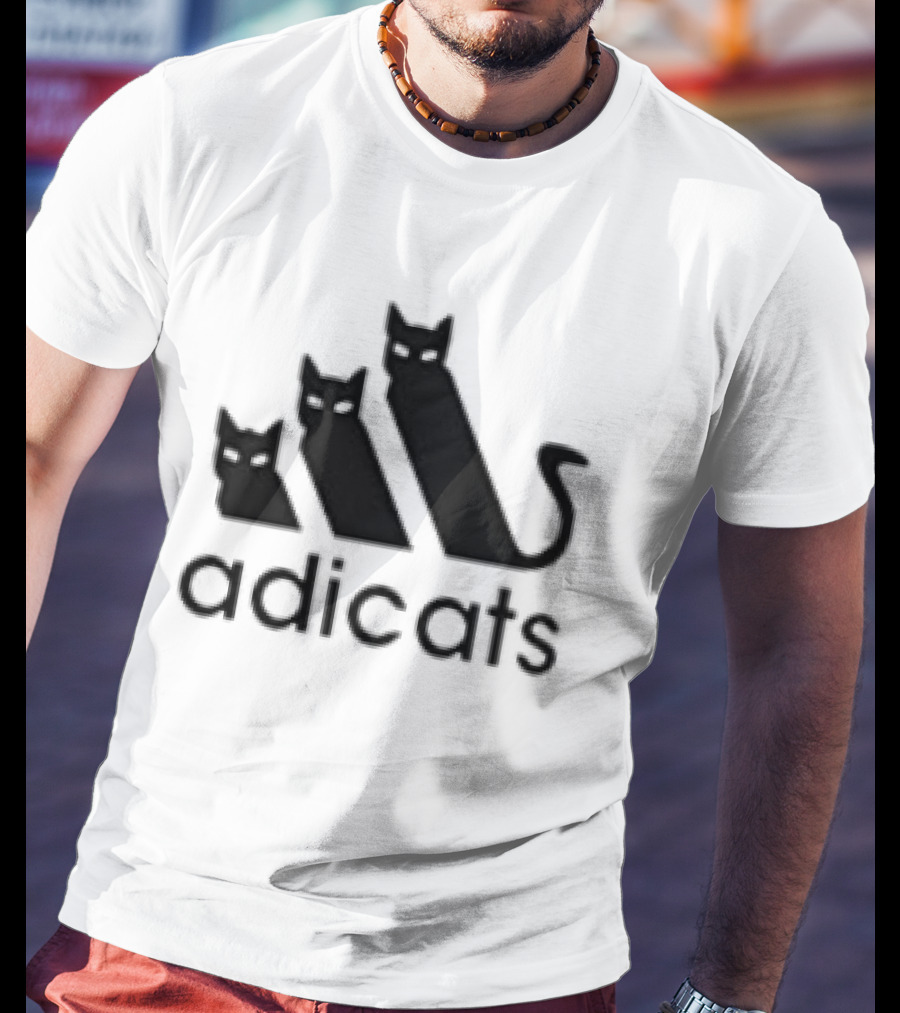 Adicats Funny Cat Lover Parody Catdad Catmom Joke T-Shirt