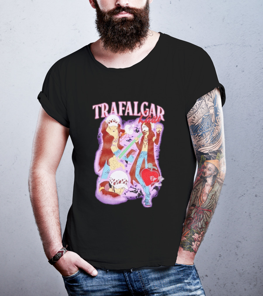 Trafalgar Law Op Op Fruit Collage Character Pose Series T-Shirt