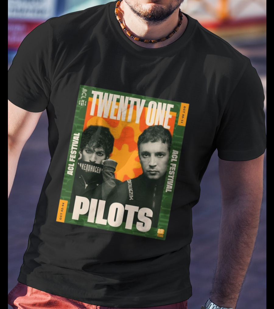 Twenty One Pilots ACL Festival October 2 4 And 9 11 2026 Event 21 Years T-Shirt