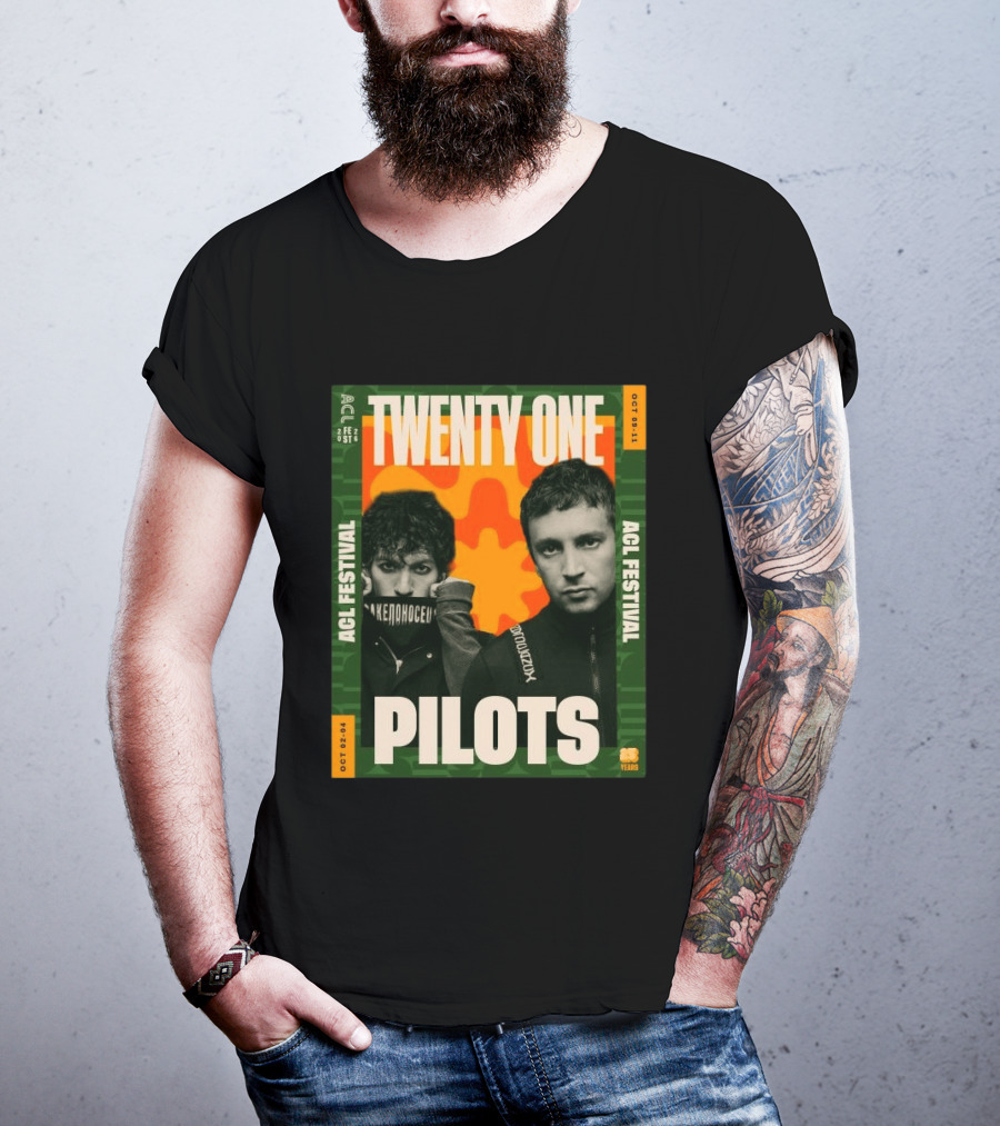 Twenty One Pilots ACL Festival October 2 4 And 9 11 2026 Event 21 Years T-Shirt