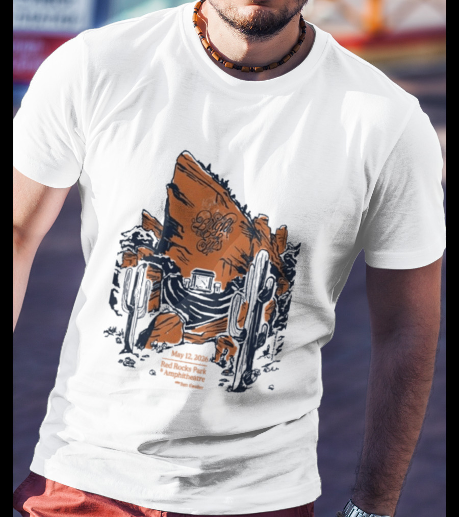 Bright Eyes Red Rocks May 12 2026 Concert Event T-Shirt