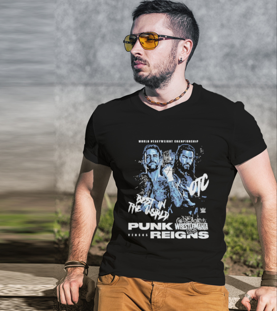 WrestleMania 42 Main Event CM Punk Versus Roman Reigns Best In The World Iconic Matchup T-Shirt