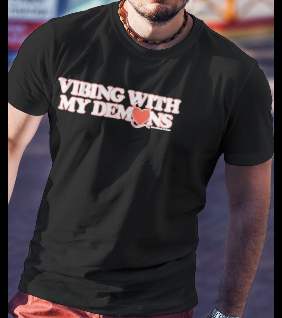 XPLR Vibing With My Demons Heart Devil Tail T-Shirt