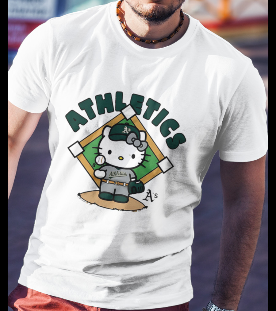 Hello Kitty Athletics A's Baseball T-Shirt
