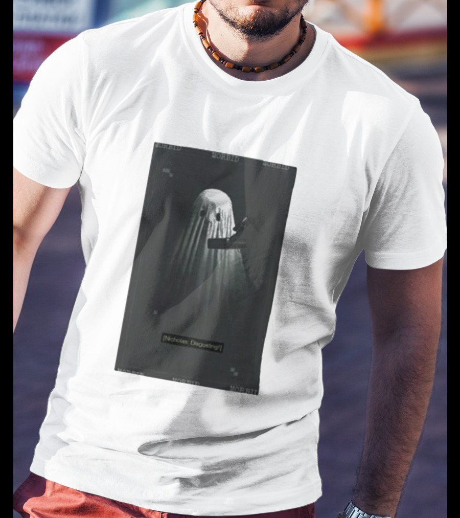Morbid Nicholas Disgusting Ghost With Microphone T-Shirt