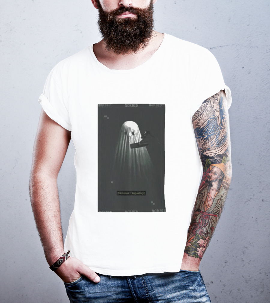 Morbid Nicholas Disgusting Ghost With Microphone T-Shirt