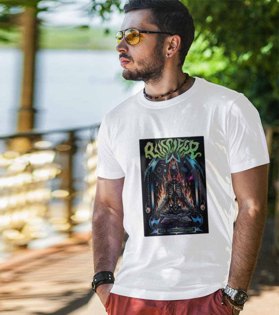 Puscifer San Diego Civic Theatre May 13 2026 Skeleton Cosmic Fire T-Shirt