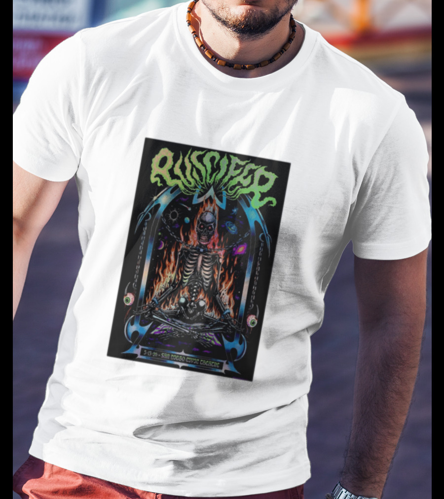 Puscifer San Diego Civic Theatre May 13 2026 Skeleton Cosmic Fire T-Shirt