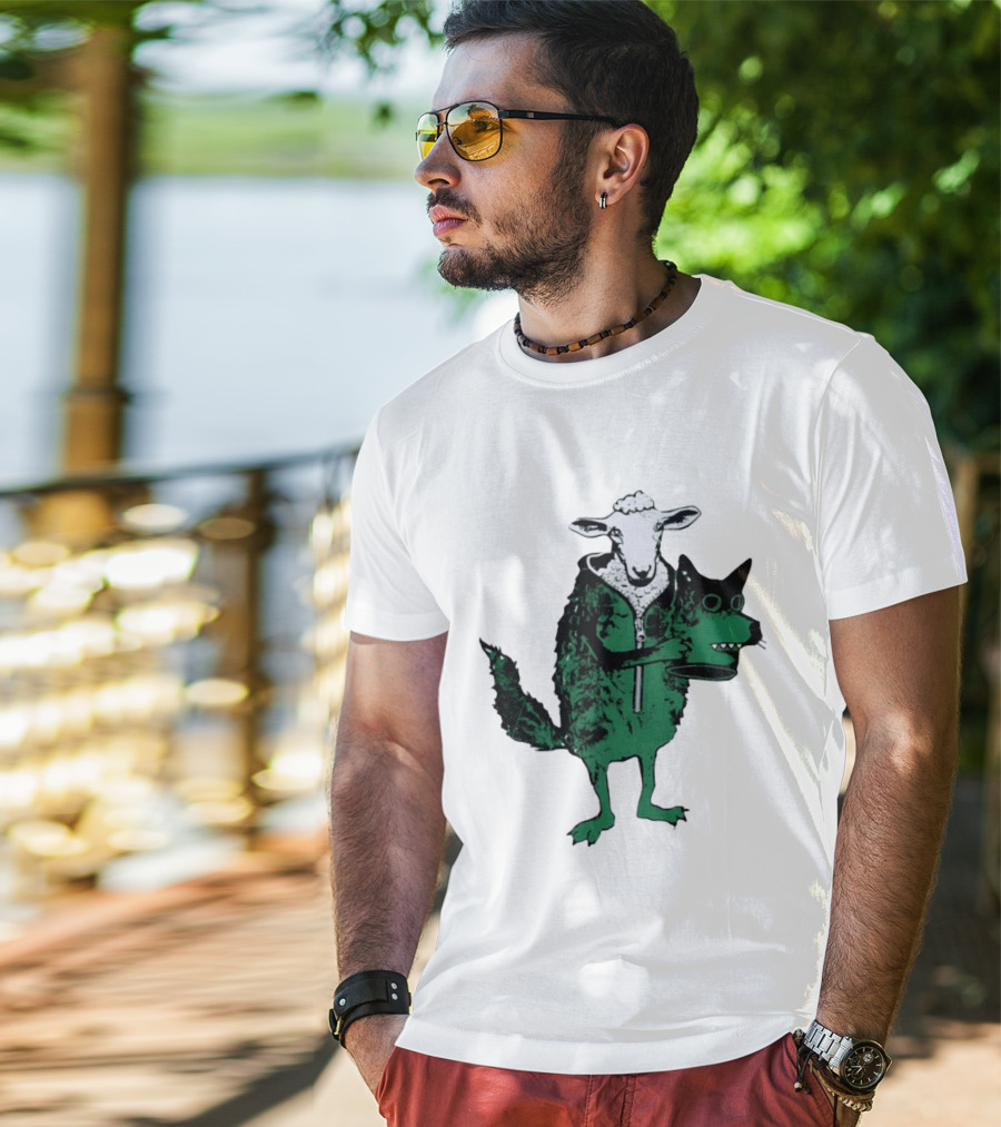 Sheep In Wolf's Clothing Humorous Animal Disguise Joke T-Shirt