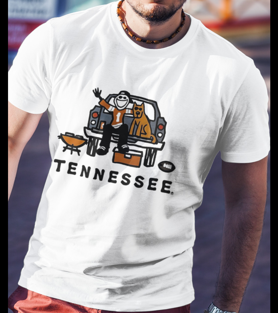 Tennessee Football Tailgate With Number One And Smokey Dog T-Shirt