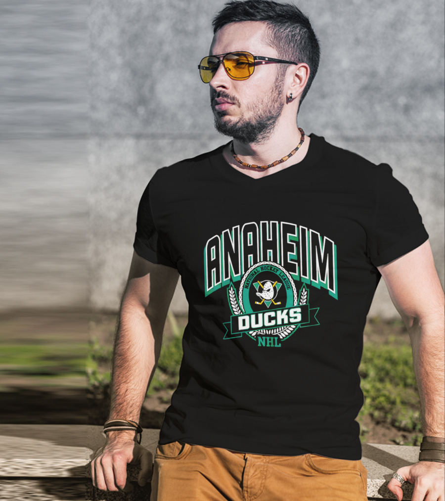 Anaheim Ducks National Hockey League Retro Emblem 2026 T-Shirt