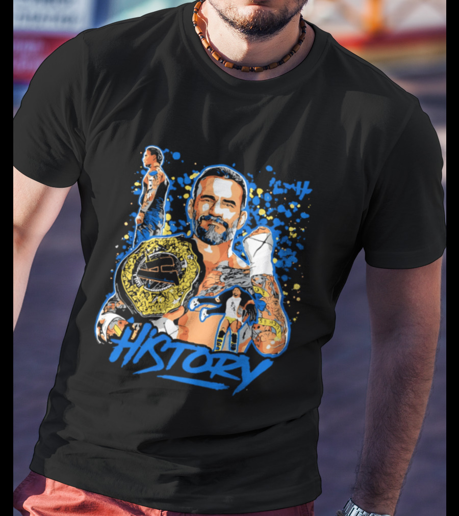 CM Punk Wrestling Champion History T-Shirt