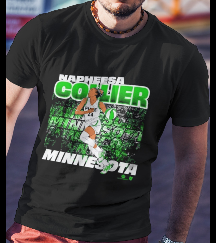 Napheesa Collier Minnesota Lynx Basketball Green Minnesota T-Shirt