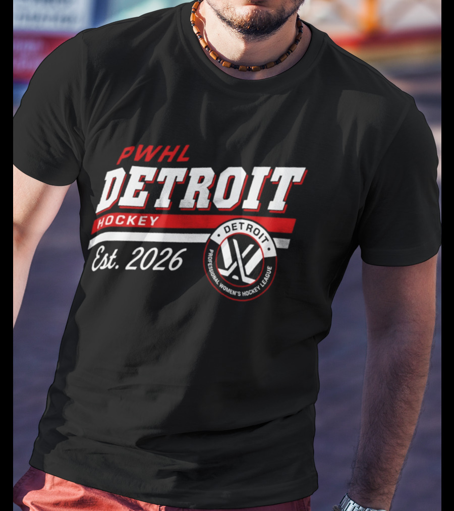 PWHL Detroit Hockey Est 2026 Professional Women's Hockey League T-Shirt