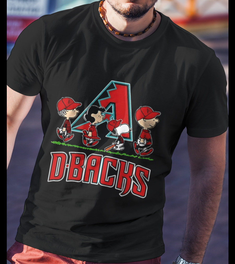 Charlie Brown Linus Lucy Snoopy Arizona Diamondbacks D Backs Baseball 2026 T-Shirt