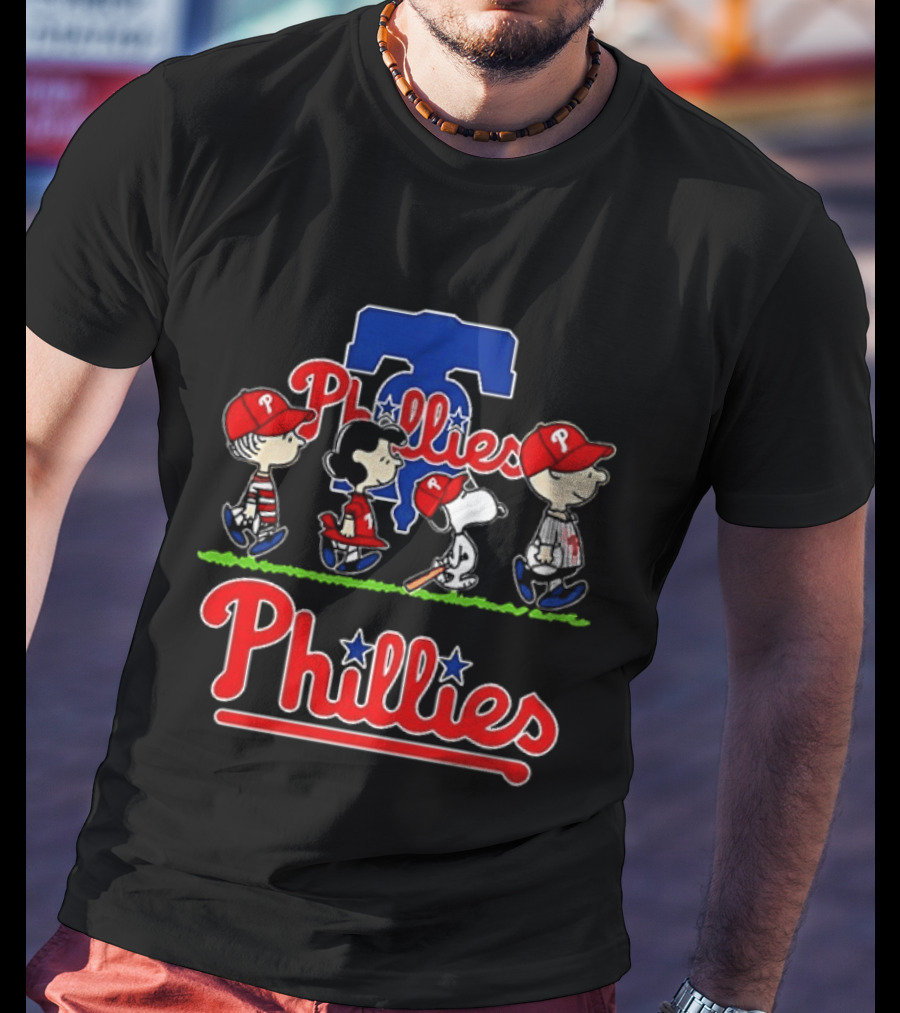 Snoopy Charlie Brown Linus Lucy Phillies Baseball 2026 T-Shirt
