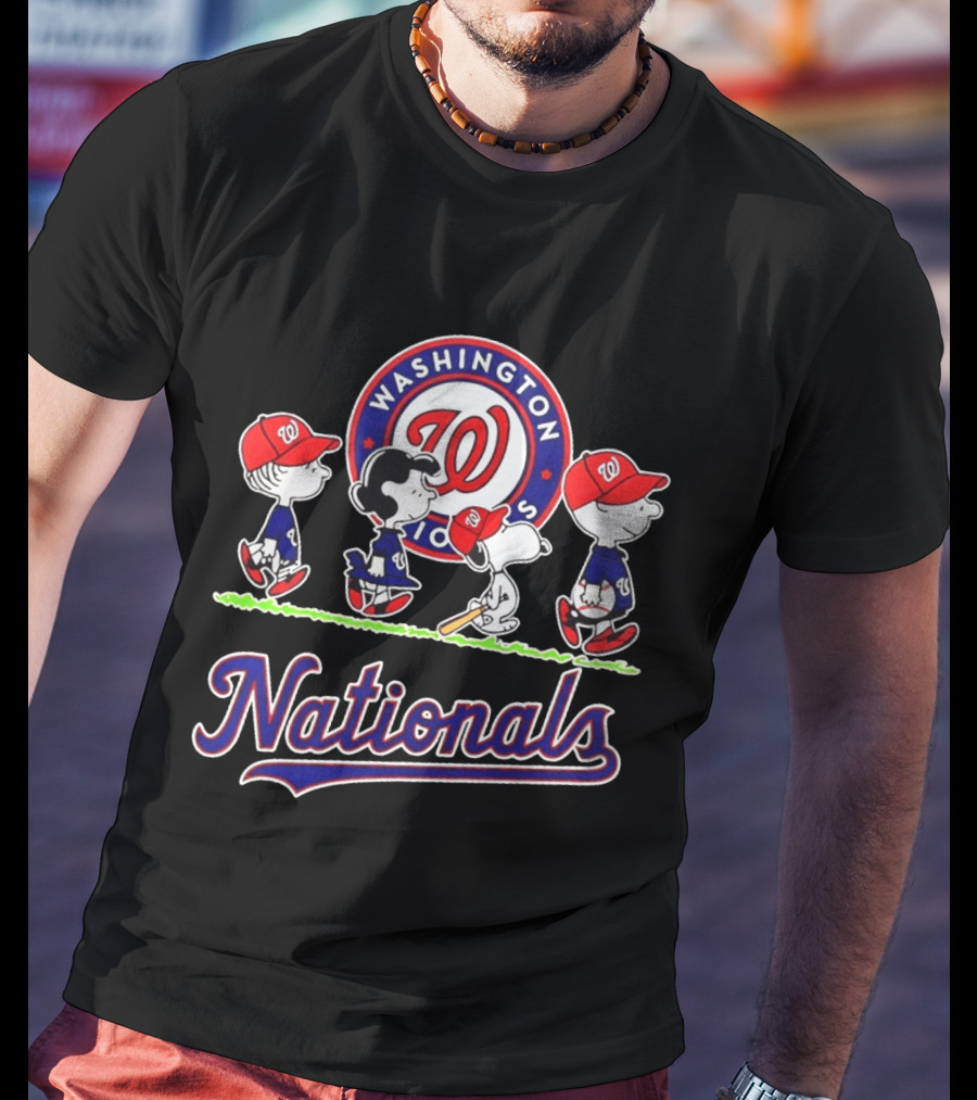 Snoopy Charlie Brown Linus Lucy 2026 Washington Nationals T-Shirt