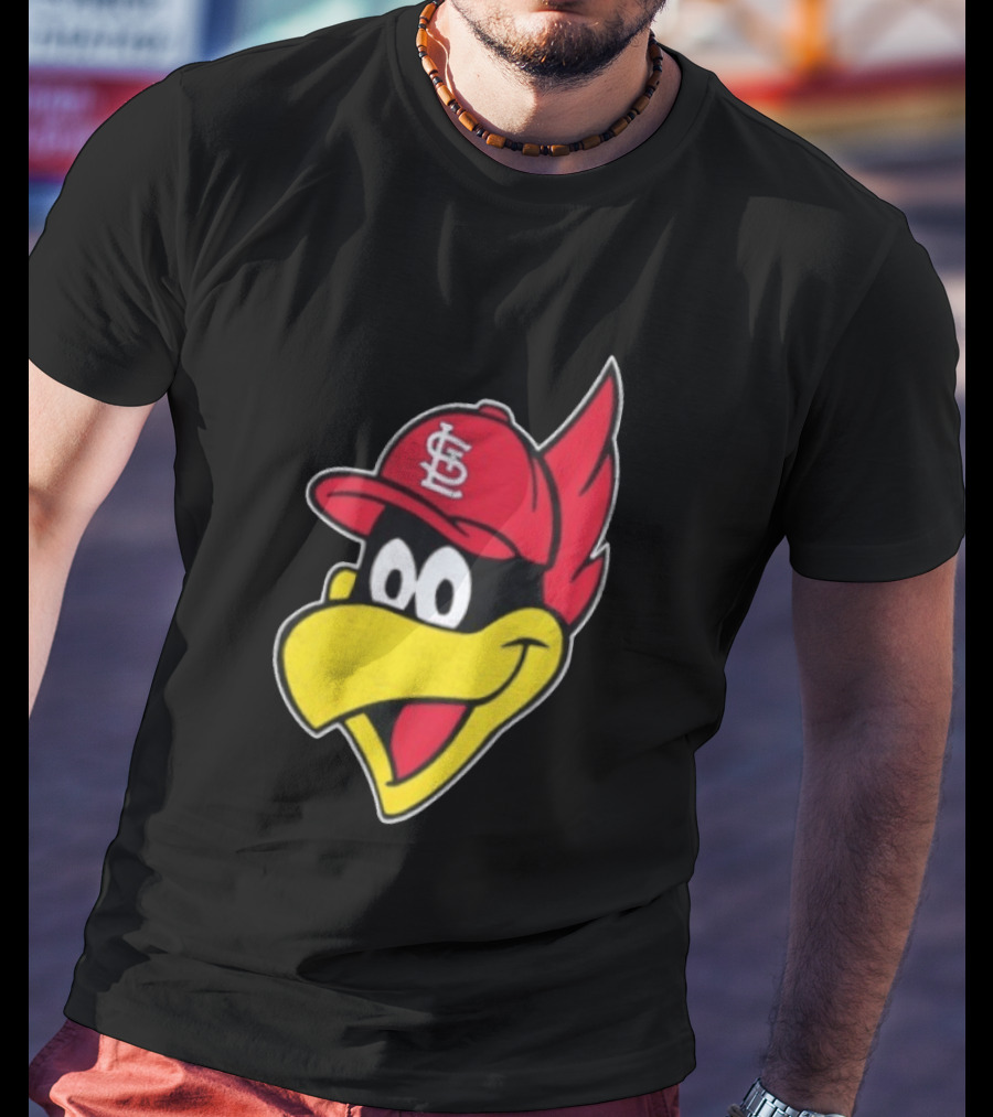 St. Louis Cardinals Fredbird Mascot Facecap Baseball T-Shirt