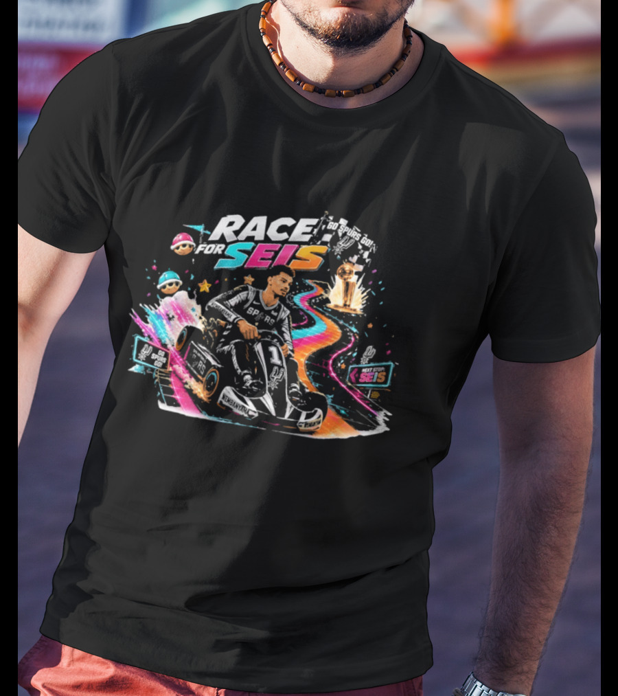 Race For Seis Victor Wembanyama San Antonio Spurs Karting Adventure T-Shirt