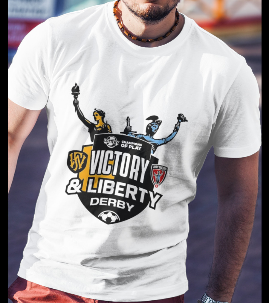 Victory And Liberty Derby Fort Wayne FC Indy Eleven Champions Of Play T-Shirt