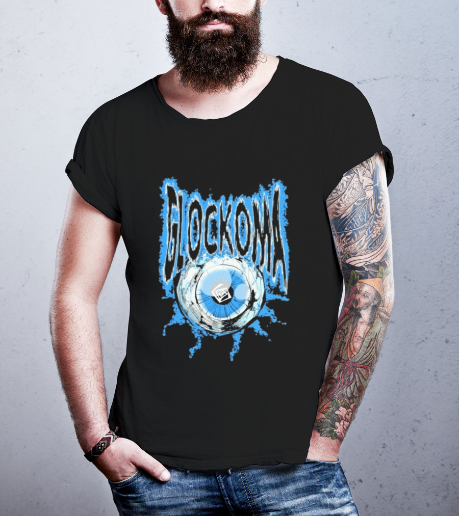 Key Glock Glockoma Eyeball Blue Splash T-Shirt