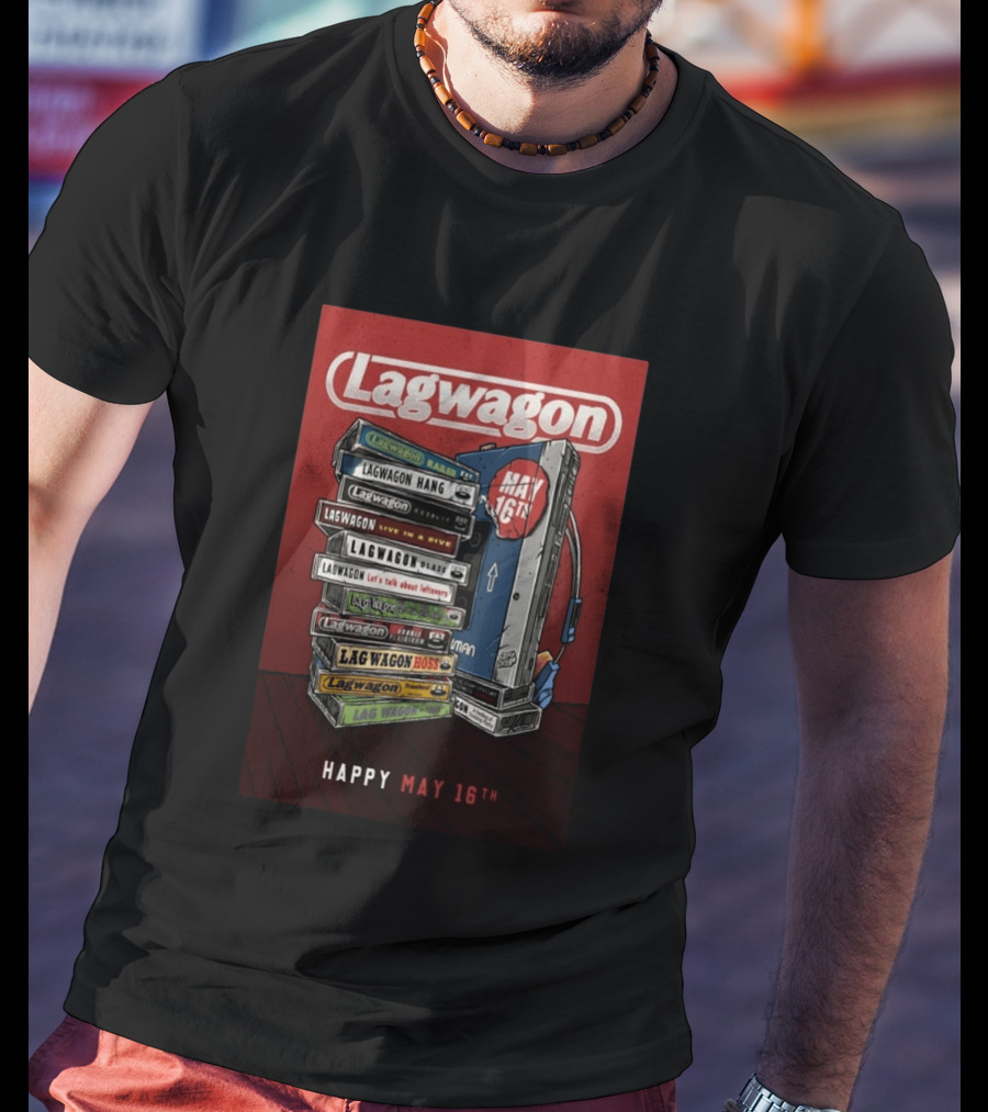 Lagwagon Happy May 16th Fat Wreck Chords 35 Years Celebration San Francisco 2026 T-Shirt