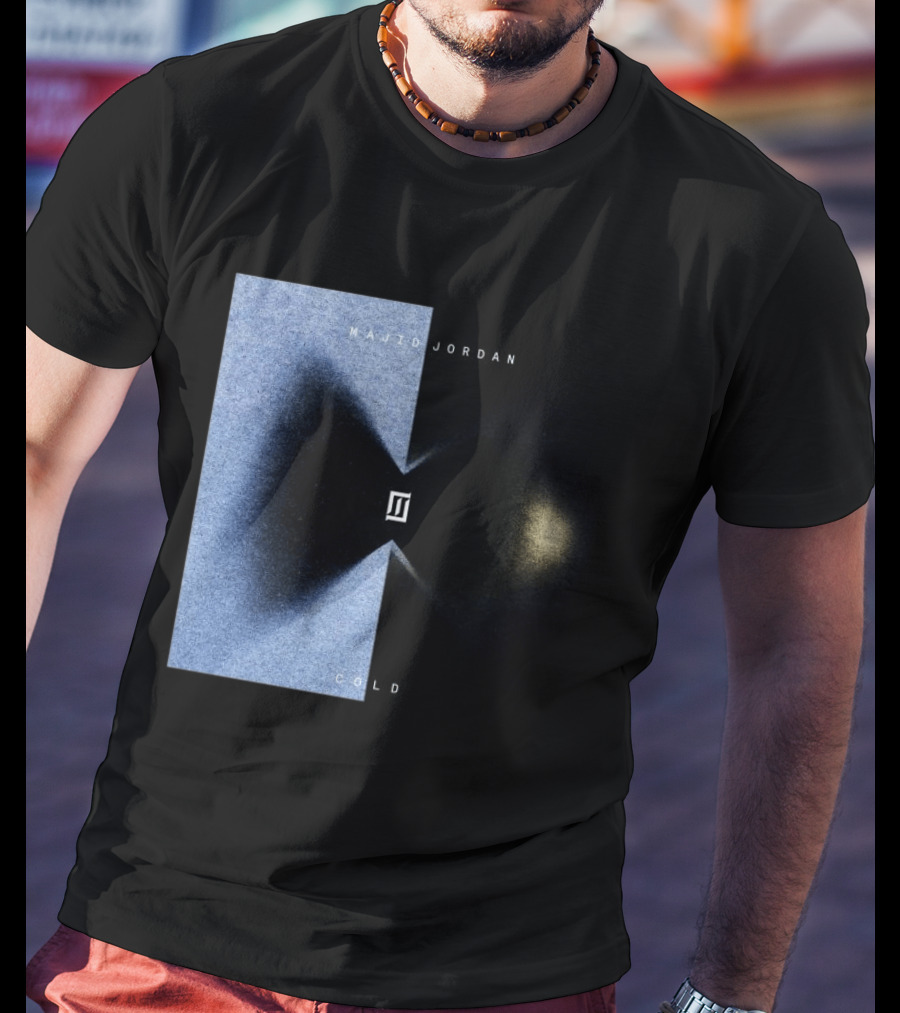 Majid Jordan Cold Album Cover Black And Blue Split T-Shirt