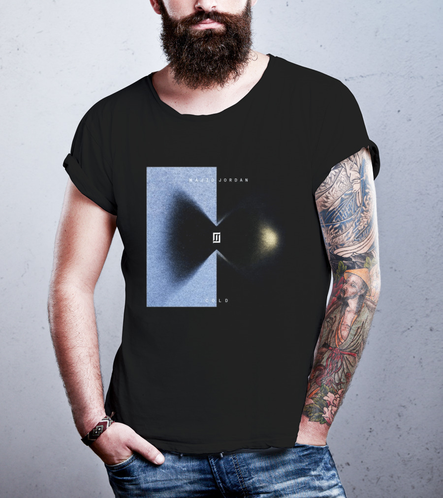 Majid Jordan Cold Album Cover Black And Blue Split T-Shirt