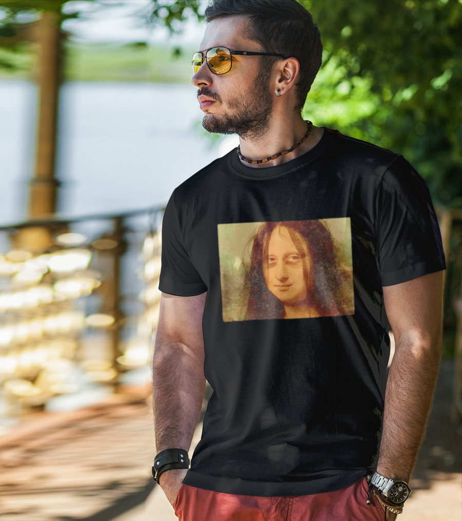 Mona Lisa Messy Hair Meme Remake T-Shirt