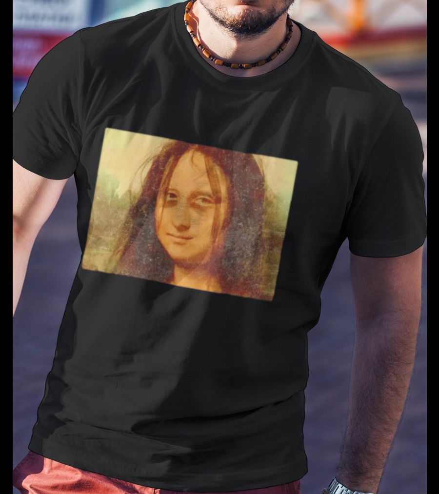 Mona Lisa Messy Hair Meme Remake T-Shirt