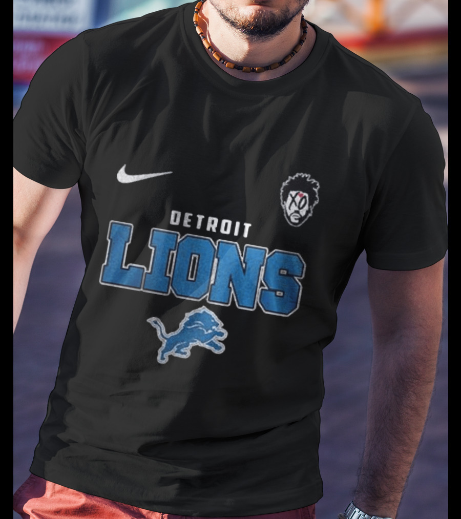 Detroit Lions The Weeknd XO Nike Collab T-Shirt