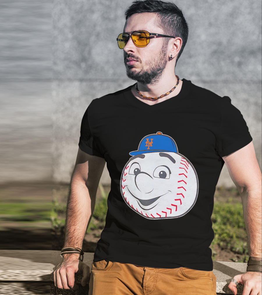 New York Mets Mr. Met Big Face Baseball 2026 T-Shirt