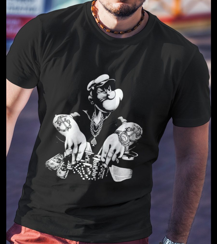 Original Jackson Popeyes Poker Pimp Playing Cards T-Shirt